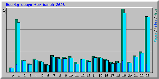 Hourly usage for March 2026